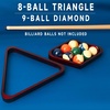 image:imageGSE Games amp Sports Expert Solid Wood Billiard 8Ball Triangle  9Ball Diamond Pool Ball Racks for 214 Pool Balls Pool Table AccessoriesMahogany