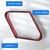 image:imageGSE Games amp Sports Expert Solid Wood Billiard 8Ball Triangle  9Ball Diamond Pool Ball Racks for 214 Pool Balls Pool Table AccessoriesMahogany