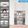 image:imageGSE Games amp Sports Expert Wall Mount Rack with Score Counter Only Hanging Wall Mounting Rack Holds 68 Cue Sticks 2 Ball Racks and Full Set of BallsGrey