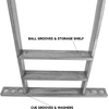 image:imageGSE Games amp Sports Expert Wall Mount Rack with Score Counter Only Hanging Wall Mounting Rack Holds 68 Cue Sticks 2 Ball Racks and Full Set of BallsGrey