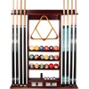 image:imageGSE Games amp Sports Expert Wall Mount Rack with Score Counter Only Hanging Wall Mounting Rack Holds 68 Cue Sticks 2 Ball Racks and Full Set of BallsMahogany