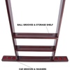 image:imageGSE Games amp Sports Expert Wall Mount Rack with Score Counter Only Hanging Wall Mounting Rack Holds 68 Cue Sticks 2 Ball Racks and Full Set of BallsMahogany