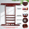 image:imageGSE Games amp Sports Expert Wall Mount Rack with Score Counter Only Hanging Wall Mounting Rack Holds 68 Cue Sticks 2 Ball Racks and Full Set of BallsMahogany