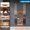image:imageGSE Games amp Sports Expert Wall Mount Rack with Score Counter Only Hanging Wall Mounting Rack Holds 68 Cue Sticks 2 Ball Racks and Full Set of BallsOak