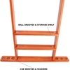 image:imageGSE Games amp Sports Expert Wall Mount Rack with Score Counter Only Hanging Wall Mounting Rack Holds 68 Cue Sticks 2 Ball Racks and Full Set of BallsOak