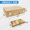 image:imageGSE Games amp Sports Expert Wooden Poker Chip Case with 5 Chip Trays Holds 500 Chips Casino Grade Chip Holder for Poker chips Oak300 Pieces  Oak