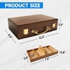 image:imageGSE Games amp Sports Expert Wooden Poker Chip Case with 5 Chip Trays Holds 500 Chips Casino Grade Chip Holder for Poker chips Oak300 Pieces  Walnut