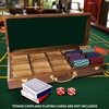 image:imageGSE Games amp Sports Expert Wooden Poker Chip Case with 5 Chip Trays Holds 500 Chips Casino Grade Chip Holder for Poker chips Oak500 Pieces  Walnut