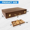 image:imageGSE Games amp Sports Expert Wooden Poker Chip Case with 5 Chip Trays Holds 500 Chips Casino Grade Chip Holder for Poker chips Oak500 Pieces  Walnut