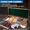 image:imageGSE Games amp Sports Expert Wooden Poker Chip Case with 5 Chip Trays Holds 500 Chips Casino Grade Chip Holder for Poker chips Oak500 Pieces  Walnut