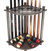 image:imageGSE Games amp Sports Expert Billiards Pool Stick Holder Only CornerStyle Floor Stand Billiard Cue Racks with Score Counters Holds 8 Pool Cue Sticks and a Full Set of Balls Silver Mist