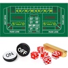 image:imageGSE Games amp Sports Expert Craps Table Top Game Set Including A Craps Layout Felt 5 Casino Dice and A Craps ONOff Button for Craps Games Casino GamesRed