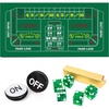 image:imageGSE Games amp Sports Expert Craps Table Top Game Set Including A Craps Layout Felt 5 Casino Dice and A Craps ONOff Button for Craps Games Casino GamesGreen