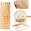 image:imageGSE Games amp Sports Expert Deluxe Bingo Game Set with Large Brass Cage 10 Shutter Slide Bingo Cards Wood Master Board amp 78 Calling Balls for Large Groups Parties Game NightBingo Set with 25 Cards