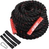 image:imageGSE Games amp Sports Expert Gym Battle Rope HeavyDuty Workout Ropes for Indoor amp Outdoor Workout Exercise Rope for Strength Training  304050 Feet Lengths AvailableBlackred