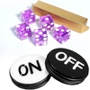 image:imageGSE Games amp Sports Expert Instant Casino Craps Game Set Including 5Pack 19mm Casino Dice 3 Craps ONOff Poker Button for Craps Games Family Game NightPurple
