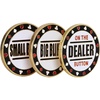 image:imageGSE Games amp Sports Expert Metal Small Blind Big Blind Dealer Button  Set of 3 Professional Texas Holdem Poker Button for Gambling Card Games Poker Nights Tournaments