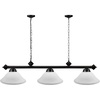 image:imageGSE Games amp Sports Expert Pool Table Light Hanging Billiard Light for 7ft8ft Pool Tables with 3 Metal Lamp Shades for Billiards Room Oil Rubbed BronzeWhite Glass