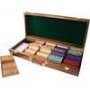 image:imageGSE Games amp Sports Expert Wooden Poker Chip Case with 5 Chip Trays Holds 500 Chips Casino Grade Chip Holder for Poker chips Oak500 Pieces  Walnut