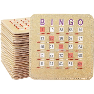 image:imageGSE Games amp Sports Expert 10Pack Reusable Shutter Bingo Cards 5Ply Stitched FingerTip Slide Bingo Game Cards with QuickClear Sliding Windows100Pack Cards