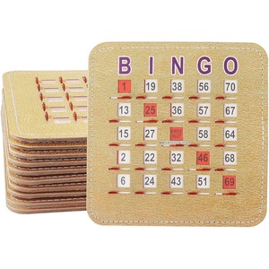 image:imageGSE Games amp Sports Expert 10Pack Reusable Shutter Bingo Cards 5Ply Stitched FingerTip Slide Bingo Game Cards with QuickClear Sliding Windows10Pack Cards