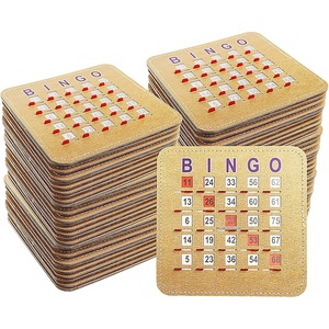 image:imageGSE Games amp Sports Expert 10Pack Reusable Shutter Bingo Cards 5Ply Stitched FingerTip Slide Bingo Game Cards with QuickClear Sliding Windows200Pack Cards
