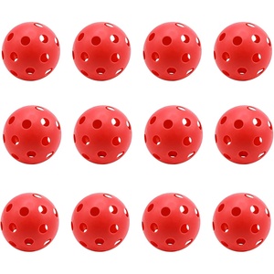 image:imageGSE Games amp Sports Expert 12Pack Practice Golf Balls 40mm Limited Flight Plastic Soft Golf Balls Airflow Hollow Training Golf Ball for Swing Practice Several Colors AvailableRed