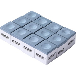 image:imageGSE Games amp Sports Expert 12Pack of BilliardPool Cue Chalks Billiard Pool Table Accessories for HomeTournament Use 6 Colors AvailableGray