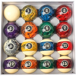 image:imageGSE Games amp Sports Expert 2 14Inch Professional Regulation Size Billiards Pool Balls Set Standard Set of 16 Pool Balls for Billiard Table Pool Table Accessories Several Colors AvailableDark Marble Style Balls