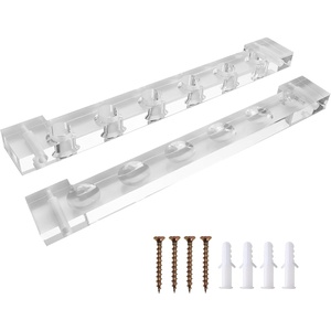image:imageGSE Games amp Sports Expert 2Piece 6812 Billiard Pool Cue Rack Wall Mounted Holders Billiard Cue Sticks Wall Rack Set6 Cue  Acrylic