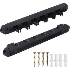 image:imageGSE Games amp Sports Expert 2Piece 6812 Billiard Pool Cue Rack Wall Mounted Holders Billiard Cue Sticks Wall Rack Set6 Cue  Black