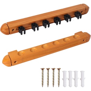 image:imageGSE Games amp Sports Expert 2Piece 6812 Billiard Pool Cue Rack Wall Mounted Holders Billiard Cue Sticks Wall Rack Set6 Cue  Oak