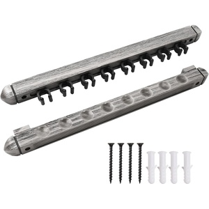 image:imageGSE Games amp Sports Expert 2Piece 6812 Billiard Pool Cue Rack Wall Mounted Holders Billiard Cue Sticks Wall Rack Set8 Cue  Brushed Grey
