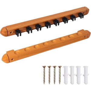 image:imageGSE Games amp Sports Expert 2Piece 6812 Billiard Pool Cue Rack Wall Mounted Holders Billiard Cue Sticks Wall Rack Set8 Cue  Oak