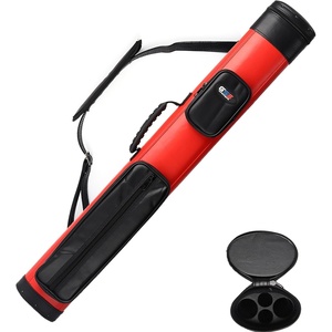 image:imageGSE Games amp Sports Expert 2x2 Deluxe Hard Billiard Pool Cue Stick Carrying Case Billiard Cue Case Billiards Accessories Several Colors AvailableDeluxe Oval  RedBlack
