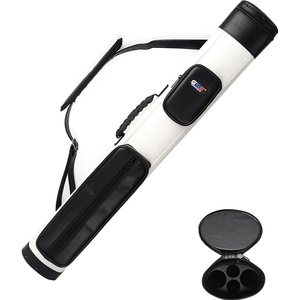 image:imageGSE Games amp Sports Expert 2x2 Deluxe Hard Billiard Pool Cue Stick Carrying Case Billiard Cue Case Billiards Accessories Several Colors AvailableDeluxe Oval  WhiteBlack