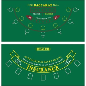 image:imageGSE Games amp Sports Expert 36 x 72 DoubleSided Casino Layout Felt Las Vegas Style Tabletop Mat for Parties Home Entertainment Poker Game NightBlackjackBaccarat