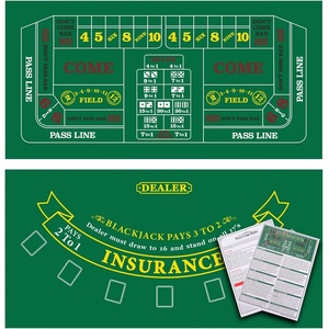image:imageGSE Games amp Sports Expert 36 x 72 DoubleSided Casino Layout Felt Las Vegas Style Tabletop Mat for Parties Home Entertainment Poker Game NightBlackjackCraps