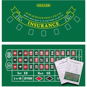 image:imageGSE Games amp Sports Expert 36 x 72 DoubleSided Casino Layout Felt Las Vegas Style Tabletop Mat for Parties Home Entertainment Poker Game NightBlackjackRoulette