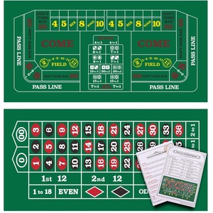 image:imageGSE Games amp Sports Expert 36 x 72 DoubleSided Casino Layout Felt Las Vegas Style Tabletop Mat for Parties Home Entertainment Poker Game NightRouletteCraps