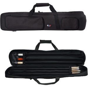 image:imageGSE Games amp Sports Expert 3x4 Soft Pool Cue Case Billiard Pool Cue Stick Carrying Bag  Holds 3 Butts and 4 Shafts Several Colors AvailableBlack