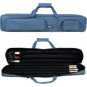 image:imageGSE Games amp Sports Expert 3x4 Soft Pool Cue Case Billiard Pool Cue Stick Carrying Bag  Holds 3 Butts and 4 Shafts Several Colors AvailableBlue