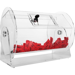 image:imageGSE Games amp Sports Expert Acrylic Raffle Drum Professional Raffle Spinning Cage for Tickets Balls Holds 5000 Tickets Small Medium Large AvailableLarge  Holds 10 000 Tickets
