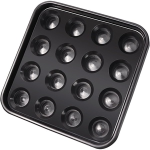 image:imageGSE Games amp Sports Expert Black Plastic Pool Ball Carrying Tray Billiard Ball Storage Tray for 16 Balls Full Set Regulation Size Billiard Balls