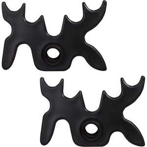 image:imageGSE Games amp Sports Expert Black Plastic SlipOn Bridge Portable Moosehead Bridge Head Pool Billiard Cue Bridge Head Billiard Pool Cue Accessories for Pool Table2Pack