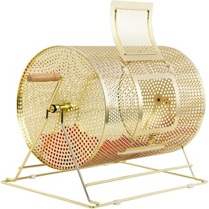 image:imageGSE Games amp Sports Expert Brass Raffle Ticket Drum Gold Spinning Raffle Cage Lottery Drawing Box for Raffles Giveaways Fundraisers and Events Available in Small Medium Large JumboLarge  Holds 10 000 Tickets