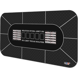 image:imageGSE Games amp Sports Expert Casino Texas Holdem Poker Tabletop Layout Mat NonSlip Rubber Texas Holdem Table Top for FamilyFriends Parties Casino Night70 X 35 Texas Holdem Layout Mat