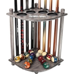 image:imageGSE Games amp Sports Expert CornerStyle Floor Stand Billiard Pool Cue Racks with Score Counters Holds Pool Cue Sticks Balls Set Ball RacksBrushed Grey