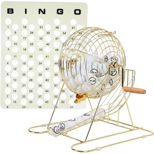 image:imageGSE Games amp Sports Expert Deluxe Bingo Game Set with Large Bingo Cage Masterboard 78 Balls 50 Game Cards and 500 Chips for Friend Parties Family Game NightExtra Large Set