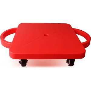 image:imageGSE Games amp Sports Expert Gym Floor Scooter Board with Handles Sitting Scooter for Kids Indoor Play Equipment Fun Scoot Board with NonMarring Plastic Casters for ChildrenRed